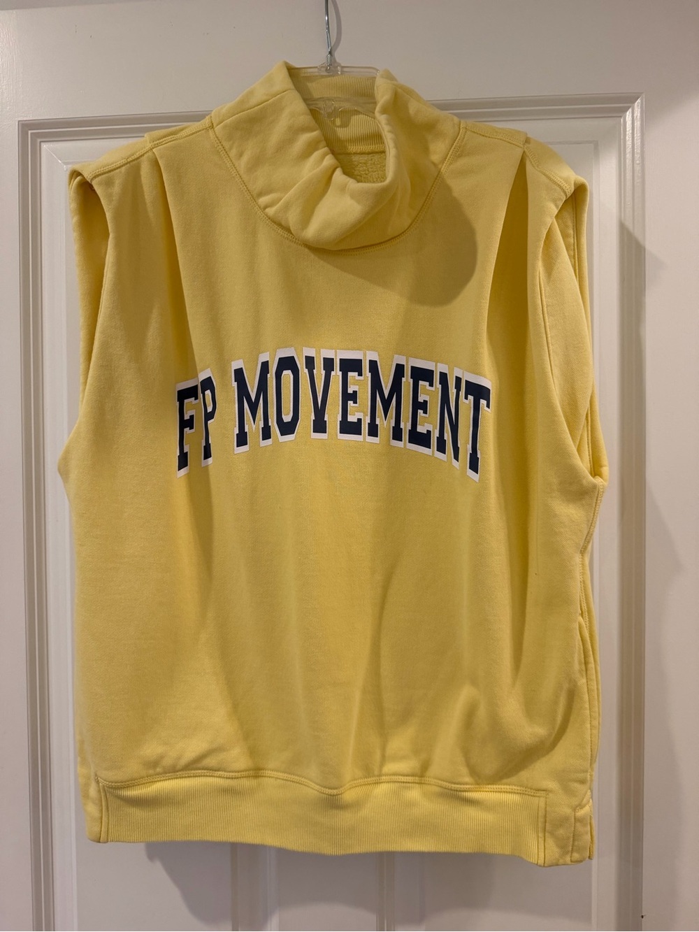 Free People Sleeveless Funnel Neck Sweatshirt. Size XS/S.